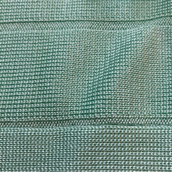 Y2K French Connection Classic One Shoulder Mint Green Bandage Dress - Picture 8 of 17